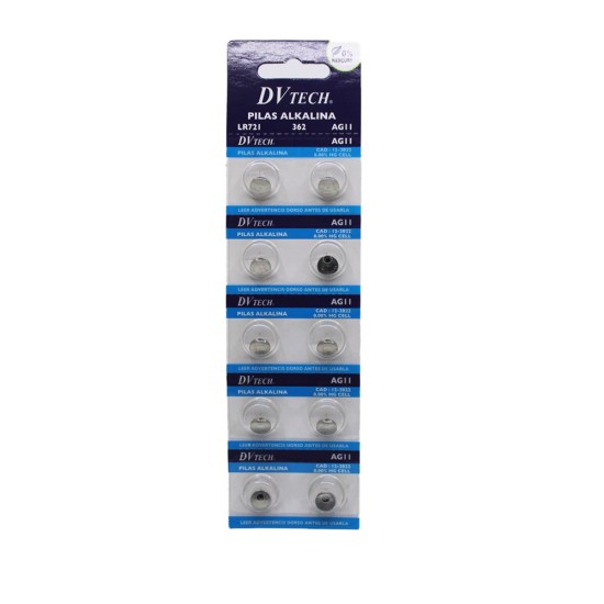 DV TECH ALKALINA BUTTON CELL BATTERY LR721/362/AG11